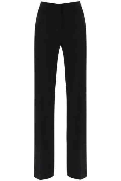 Pinko Flared Stretch Trousers In Limo Black