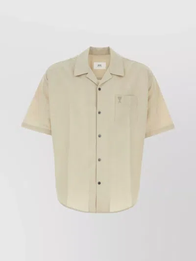 Ami Alexandre Mattiussi Ami De Couer Cotton Shirt In Brown