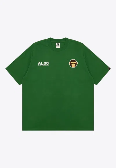 Aape R Aldo Crewneck T-shirt In Green