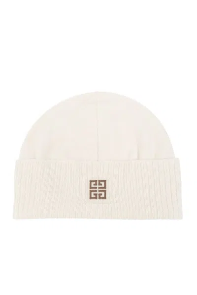 Givenchy Logo Embroidered Beanie In White