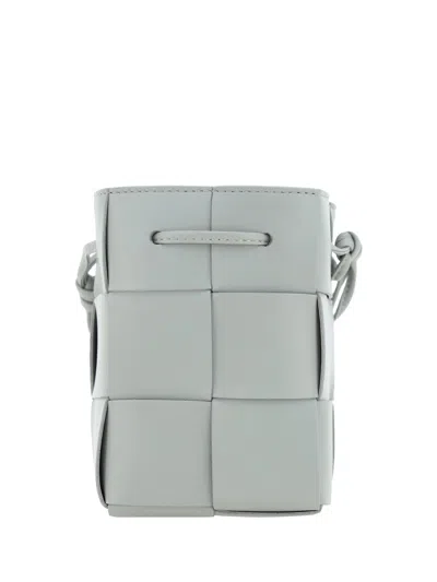 Bottega Veneta Mini Bucket Bag In Agate Grey/gold