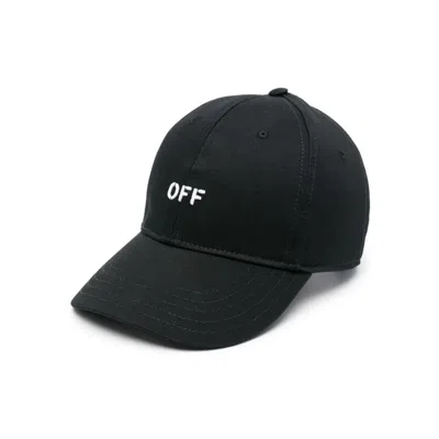 Off-white Drill Off Stamp Hats White/black