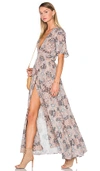 HOUSE OF HARLOW 1960 X REVOLVE BLAIRE WRAP MAXI,HHDR3322RV