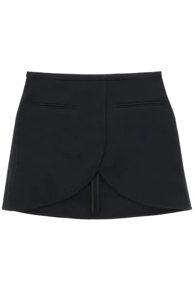 Courrèges Ellipse Twill Mini Skirt In In Black