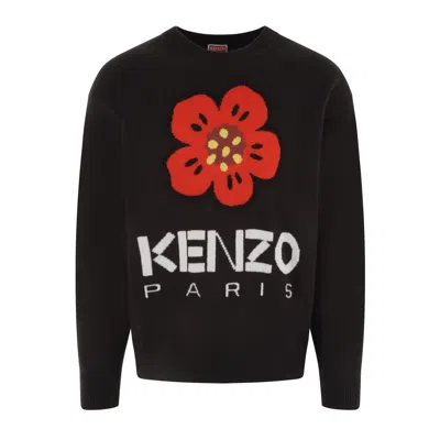 Kenzo Black Sweater In 99j