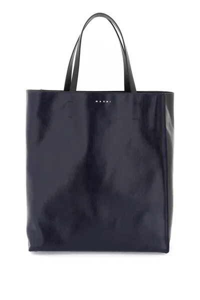 Marni Large Soft Museum Bag In Blu