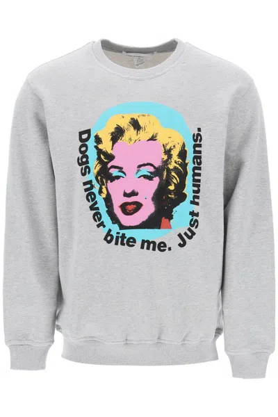 Comme Des Garçons Marilyn Monroe Printed Sweatshirt In Grigio