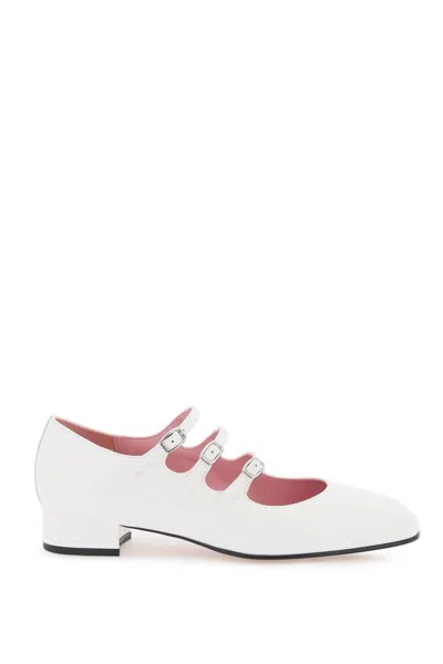 Carel Paris Patent Leather Ariana Mary Jane In Bianco
