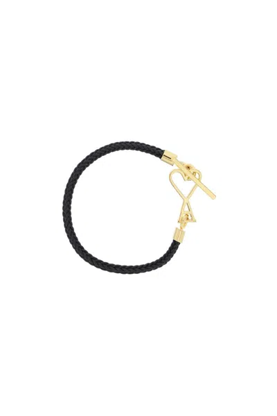 Ami Alexandre Mattiussi Rope Bracelet With Cord In Nero