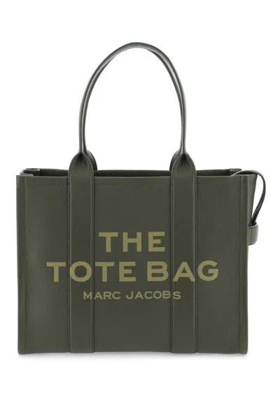 Marc Jacobs The Leather Large Tote Bag In Verde