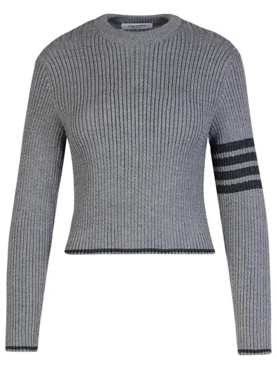 Thom Browne '4 Bar' Grey Virgin Wool Sweater