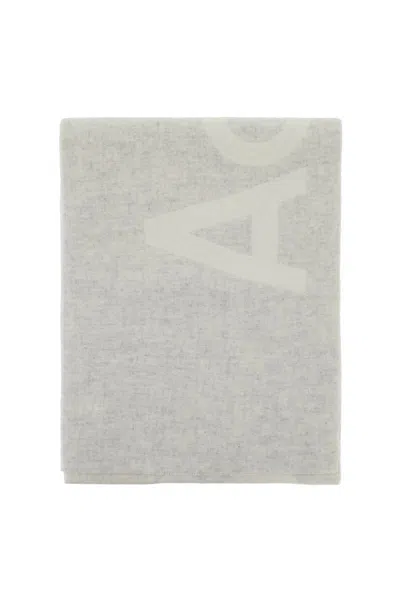 Acne Studios Wool Blend Scarf With Logo In M In White
