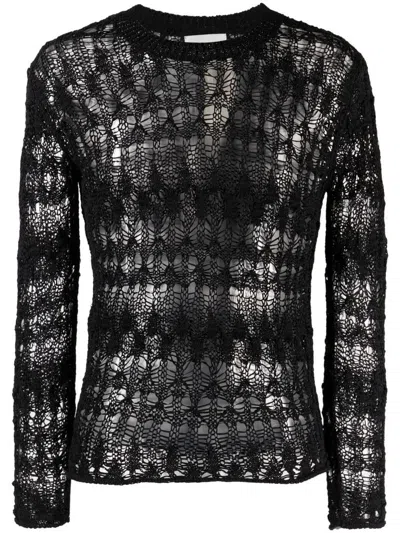Isabel Marant Cooper Openwork Sweater In 01bk Black