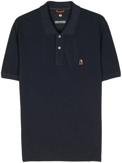 Parajumpers Logo Patch Polo Shirt In Blue