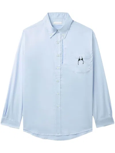 Random Identities Long Sleeve Shirt With Bra Logo Clothing In 1 Blue