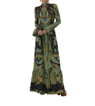 La Doublej Visconti Dress In The Nile Placee Black In Multi
