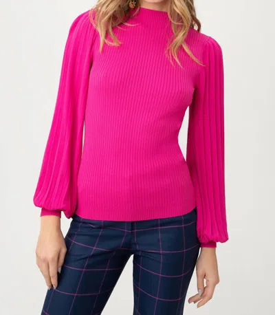 Trina Turk Glossy Sweater In Trina Pink In Multi