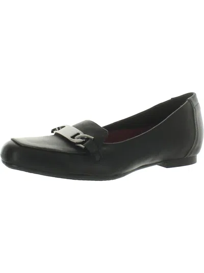 Munro Blair Womens Faux Leather Loafers In Black