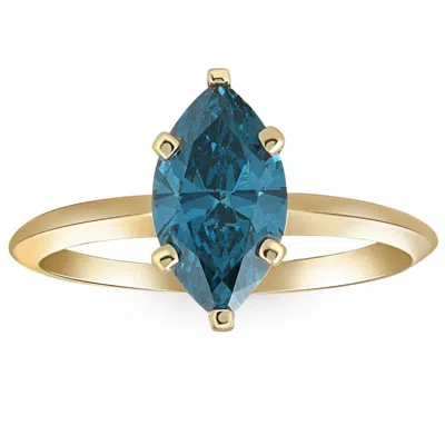 Pompeii3 1 1/2ct Marquise Solitaire Diamond Engagement Ring White, Yellow Gold Lab Grown In Multi