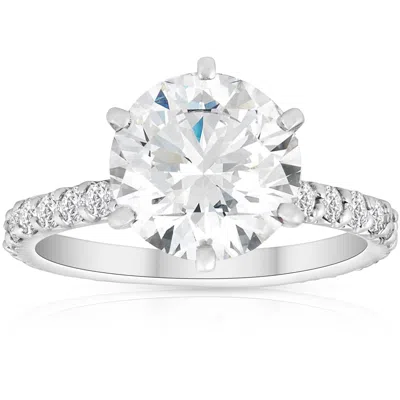 Pompeii3 3 3/4ct Lab Grown Diamond Engagement Ring 14k White Gold In Multi