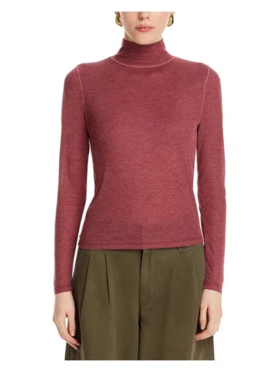 Madewell Womens Mock Neck Long Sleeve Pullover Top In Purple