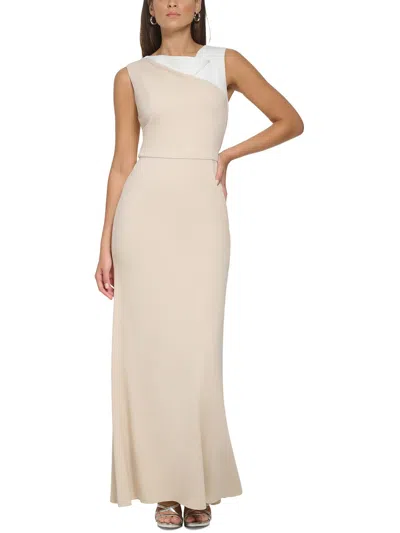Dkny Womens Colorblock Polyester Evening Dress In Multi
