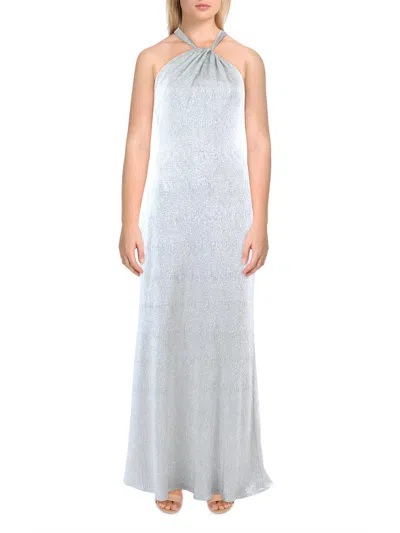 Dessy Collection By Vivian Diamond Womens Gathered Long Evening Dress In Silver