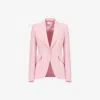 Alexander Mcqueen Single-breasted Jacket In Pink