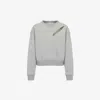 Alexander Mcqueen Slashed Sweatshirt In Gray