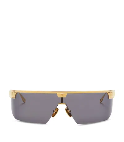 Balmain Eyewear Major Logo-engraved Sunglasses In 金色