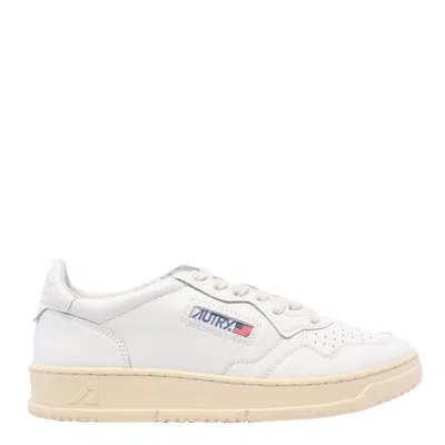 Autry Leather Sneaker In Bianco