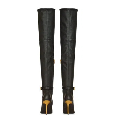 Balmain Raven 120mm Over-the-knee Boots In Black