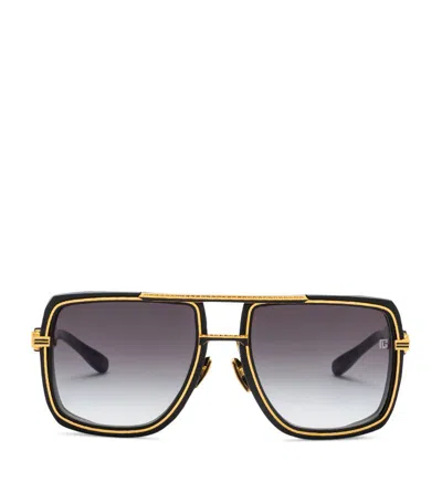 Balmain Eyewear Aviator Soldier Sunglasses In Gold
