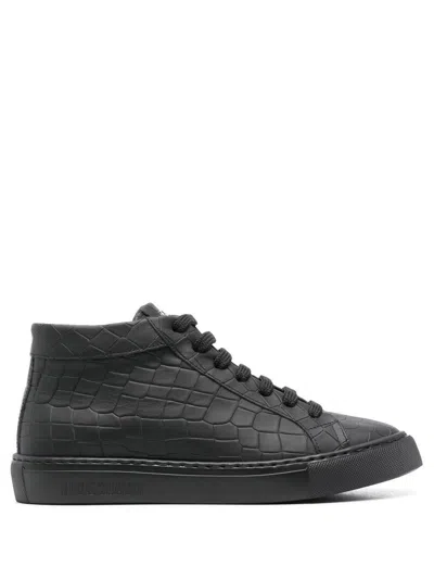 Hide & Jack High Top Trainer Essence Hydro Shoes In Black