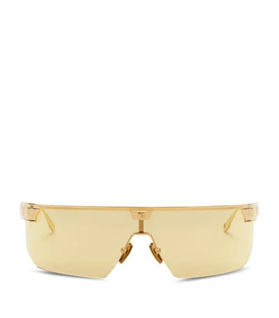 Balmain Eyewear Major Pilot-frame Sunglasses In 黄色