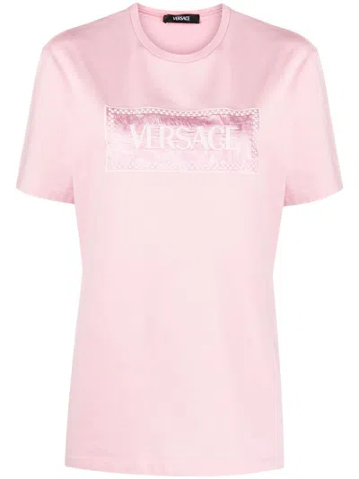 Versace T-shirt Clothing In Pink & Purple