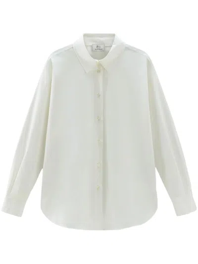 Woolrich Poplin Shirt Clothing In White