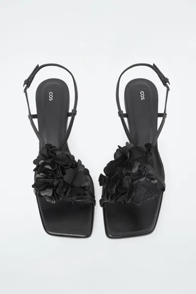 Cos Strappy Kitten Heel Sandals In Black