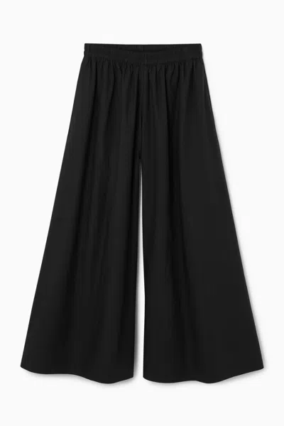 Cos Gathered Wide-leg Pants​ In Black