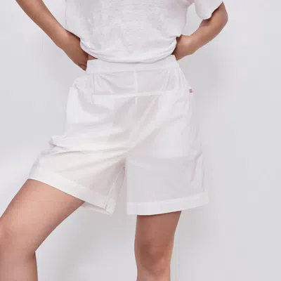 Lunya Airy Cotton Short In Sincere White