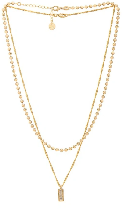 Jordan Road Jewelry Rendezvous Necklace Stack In 18k Gold Plated Brass