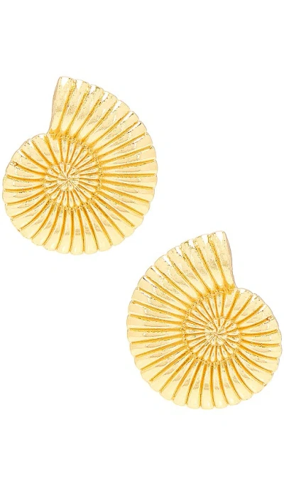 Jordan Road Jewelry Vintage Shell Earrings In 18k Gold Plated Brass