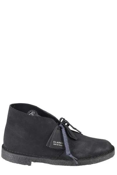 Clarks Round Toe Lace In Navy