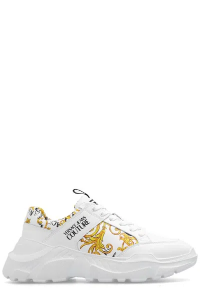 Versace Jeans Couture Speedtrack Baroccoflage-print Sneakers In White