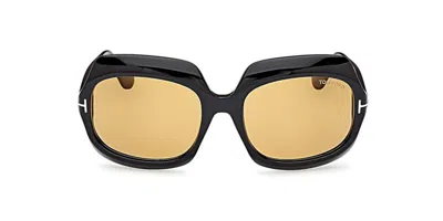Tom Ford Eyewear Ren Square Frame Sunglasses In Black