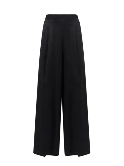 Erika Cavallini Silk Blend Trouser In Black