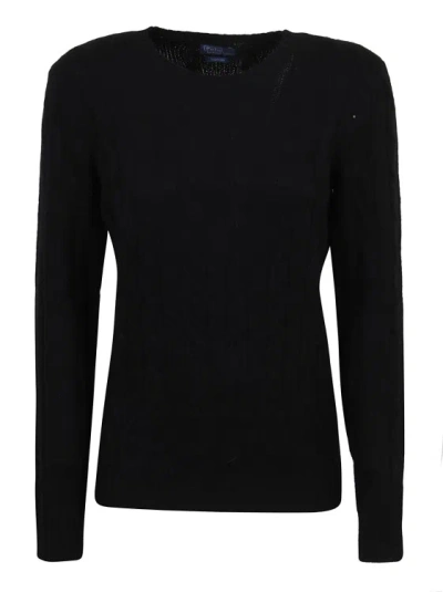 Polo Ralph Lauren Cable-knit Cashmere Sweater In Black