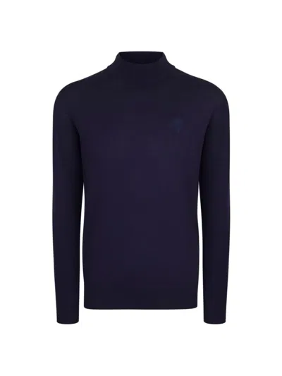Stefano Ricci Men's Knit Mockneck Sweater In Dark Blue