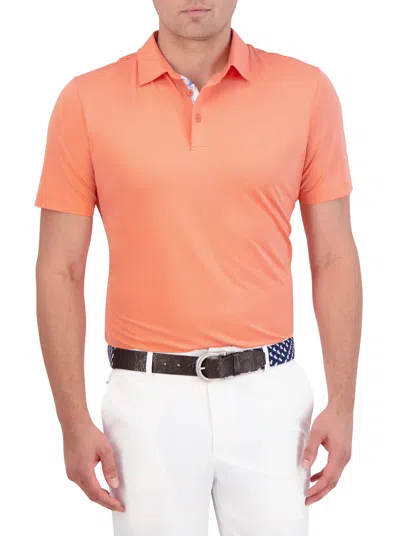 Robert Graham Axelsen Performance Polo In Coral