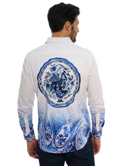 Robert Graham Limited Edition The Dorce Long Sleeve Button Down Shirt In Blue